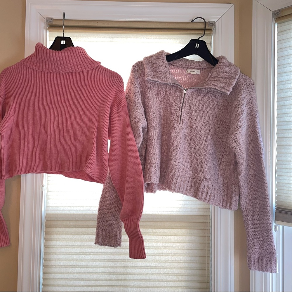 Pink and Mauve Sweater Set